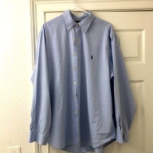 Men’s Polo Blue Dress Shirt